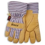 Kinco 1927M Work Gloves, Grain Pigskin Palm, Material Back And Cuff, Heatkeep Insulated Lining, Medium